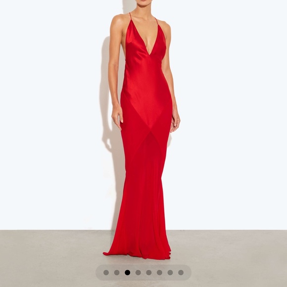 Rat & Boa Lotus Slip Dress Red